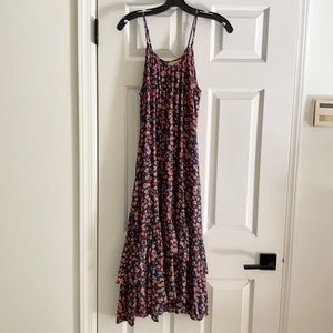 Floral Midi Dress Straps Size XS